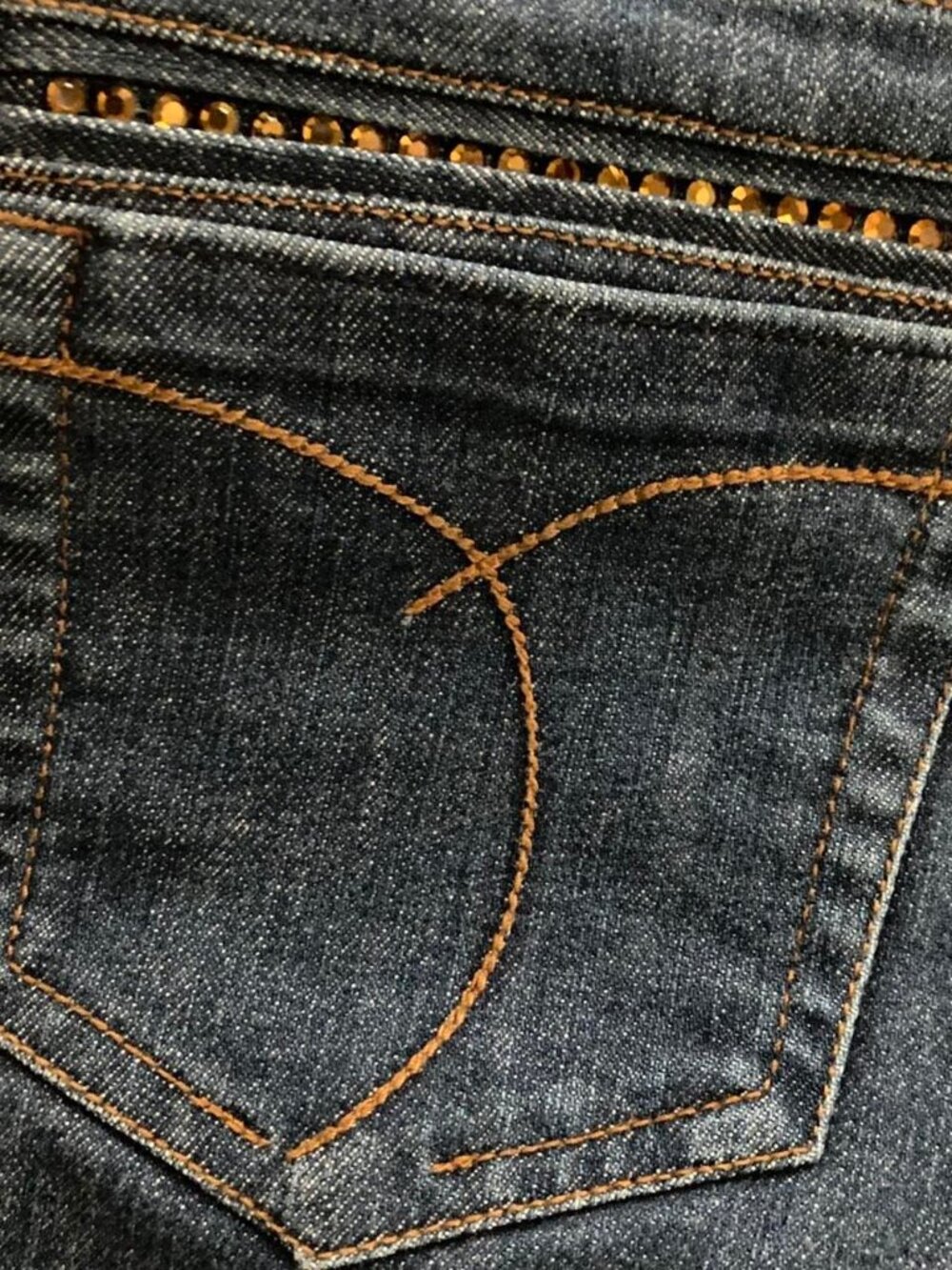 Vintage CACHE rhinestone boocut/flare jeans sz2